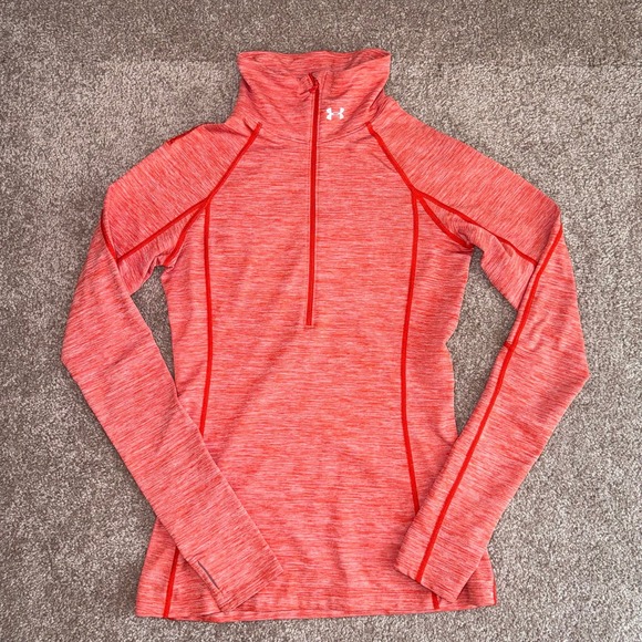 Under Armour Tops - Under Armour Women's Coral Heat Gear Quarter Zip 1/4 Zip Pullover Jacket - Small